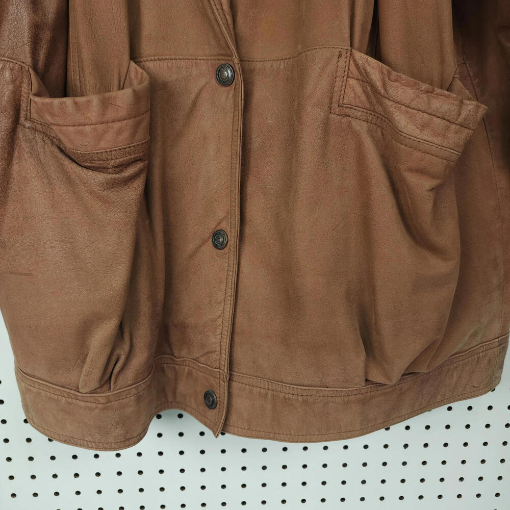 G-III Leather Fashions‎ Brown Leather Jacket Size 18/20 - Picture 3 of 9